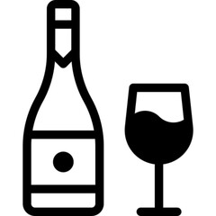 Champagne Bottle Icon