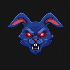 Rabbit mascot illustration with cute yet energetic look. Fast animal symbol isolated on white background. Perfect for esport logo, sports team emblem, and branding design.