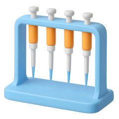 Micropipette Set Isolated on White Background