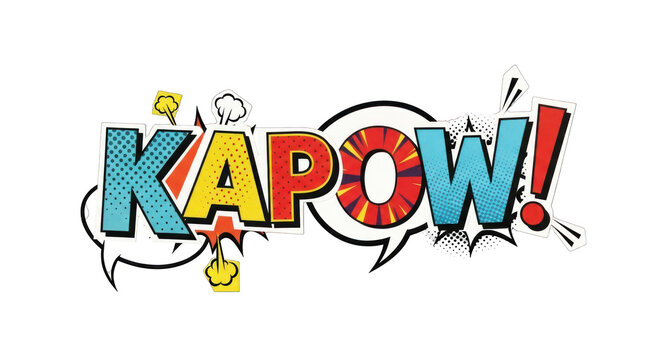 Colorful Comic Book Style Word Kapow.