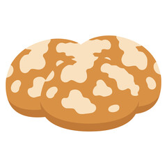 Pryaniki Russian honey bread cookies flat color vector illustration template design