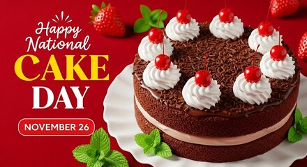 Celebrate national cake day november 26th with a delicious chocolate cake