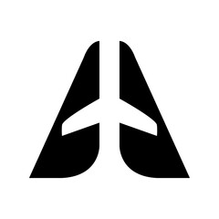 Airplane Symbol Logo, Modern Aviation Icon