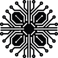 digital futuristic circuit board grid pattern back.eps