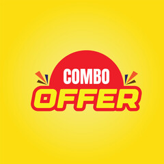 combo offer, vector offer design icon