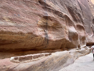 Petra, Jordan, ancient, city, historic, landmark,Ancient city carved into red sandstone cliffs