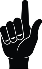 hand vector silhouette crossing fingers gesture on (1).eps
