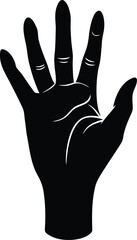 hand vector silhouette snapping fingers gesture on.eps