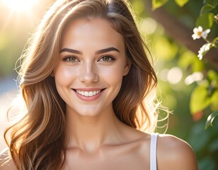 Fototapeta premium Radiant Beauty in Natural Light