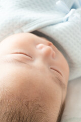 Close-up shot of a baby, newborn infant, 2 months old