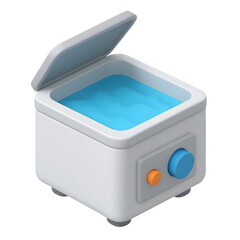Ultrasonic Cleaner Isolated on White Background