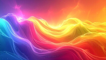 Chromatic Symphony: A mesmerizing display of vibrant color gradients swirls in a flowing, abstract form, evoking a sense of fluidity and ethereal beauty.