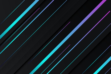 Fototapeta premium Modern abstract background featuring dynamic glowing lines in a vibrant gradient of blue, cyan, and magenta, creating a futuristic and energetic graphic design for digital concepts