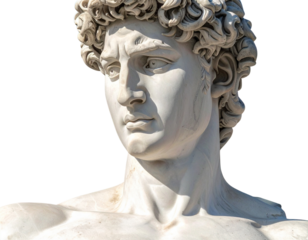 Classical Marble Statue of a Man – Ancient Sculpture PNG