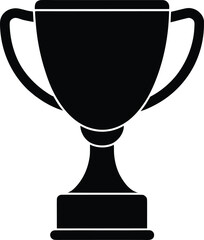 trophy reward side view black silhouette vector on.eps
