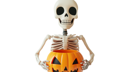 cartoon skeleton transparent background