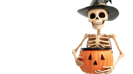 cartoon skeleton transparent background