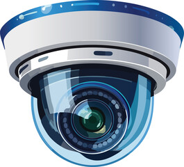cctv security camera isolated vector object