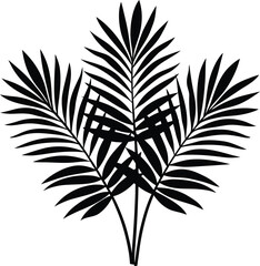 tropical summer leaves vector  bundle of palm fron.eps