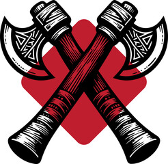 Two Crossed Axes Symbol