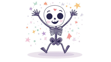 cute cartoon skeleton