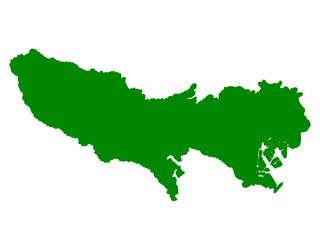 東京都の地図（グリーン）