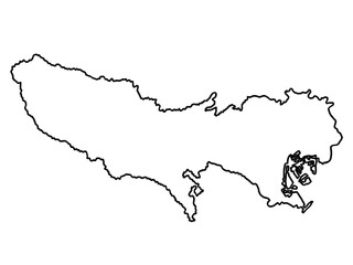 東京都の地図（白地図）