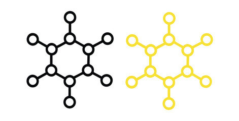 Molecule vector icon for scientific and educational materials 
