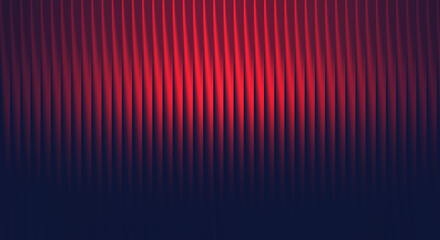 Abstract background with vertical lines and red light in the center of the image