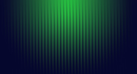 Abstract vertical lines background with green light effect on dark blue backdrop