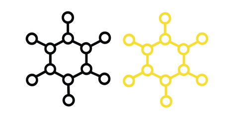 Molecule vector icon for scientific and educational materials 
