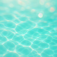 Dreamy ocean caustics abstract with soft bokeh ripples and prismatic color gradients inspired by clear tropical water minimal background for design