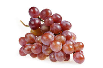 Grapes are very fresh on a white background.