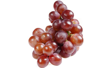 Grapes are very fresh on a white background.