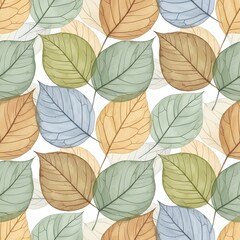 Obraz premium seamless pattern with autumn leaves