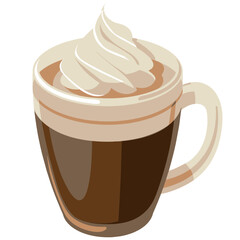 cup of coffee with vanilla cream