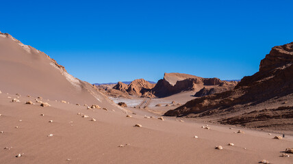 Layered Rock Formation in the Atacama Desert, Chile
