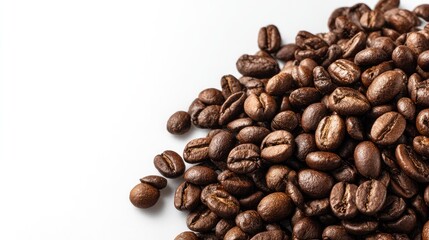 Naklejka premium Close-up of roasted coffee beans.