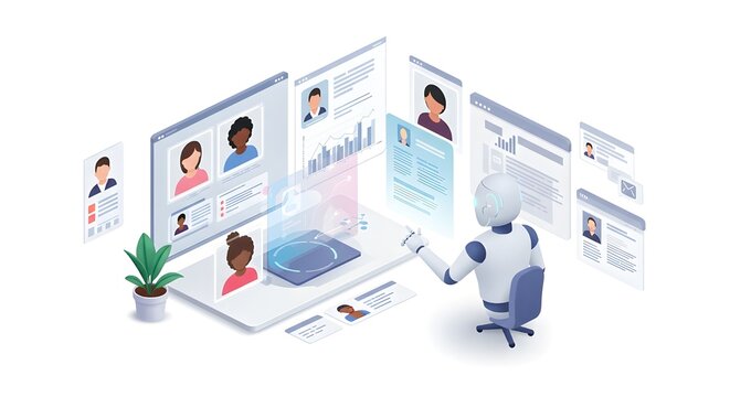 Robot managing profiles and applications of candidates for job on the internet