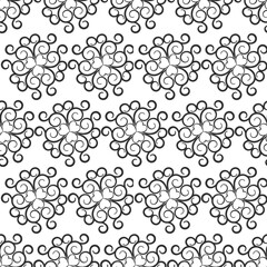 monochrome black and white seamless pattern vector design