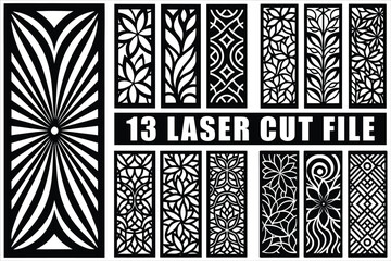 Modern black and white laser cut panel designs