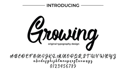 Growing - Elegant Script Font for Smooth Handwritten Design and Creative Typography