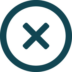 Universal X Mark Symbol Icon