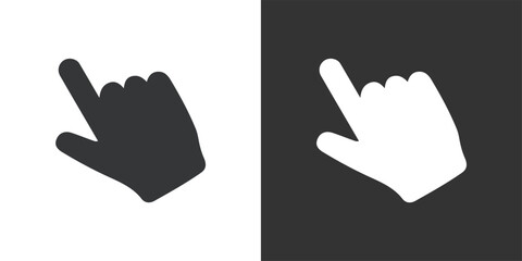 Simple Hand Pointer Cursor Icon for Clicking and Interaction Icon. Solid glyph series icon