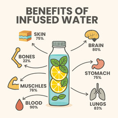 Benefits of Infused Water Infographic on Health Advantages