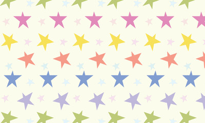 Pastel-colored star patterns are star arrangements with soft and calm color tones. These stars are usually arranged in regular or random patterns on a bright or white background, creating a sweet