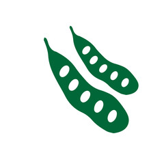 Soybean pods illustration