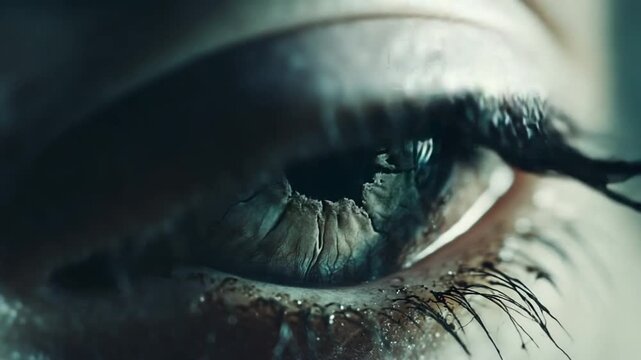 Close-up of a human eye with intricate details