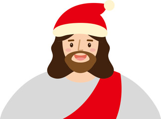 산타모자를 쓴 예수님