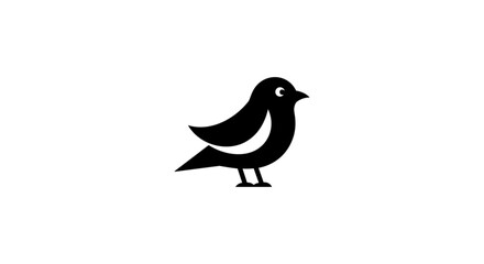 Black bird logo with FLGEINT BRAND text on a white background flat illustration